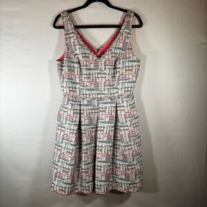 Trina Turk Linda Basket Weave Jacquard Dress Size 10